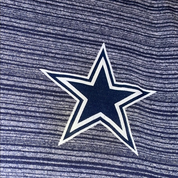 NFL Dallas Cowboys Gray Polo Shirt with Stripes - Picture 8 of 8